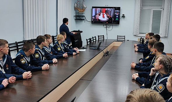 Телемост между Полоцким кадетским училищем Республики Беларусь и Архангельским морским кадетским корпусом