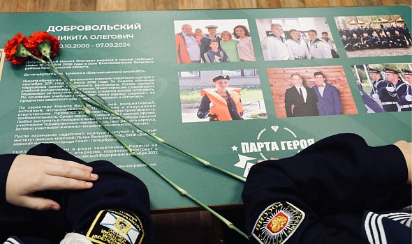 Торжественный митинг, посвящённый Дню Героев Отечества и вручению нового знамени кадетскому корпусу