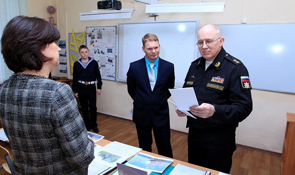 Вице-адмирал Воложинский Андрей Ольгертович посетил кадетский корпус!
