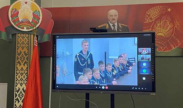 Телемост между Полоцким кадетским училищем Республики Беларусь и Архангельским морским кадетским корпусом