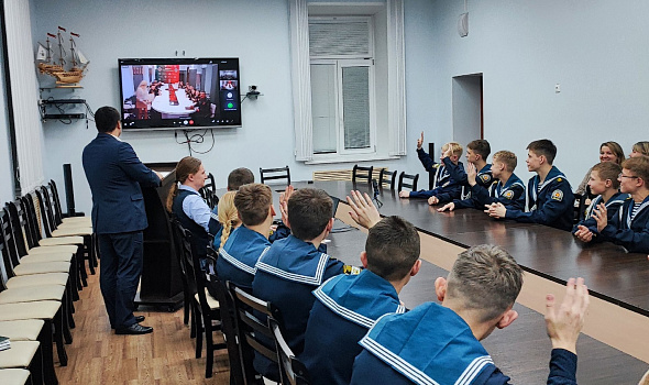 Телемост между Полоцким кадетским училищем Республики Беларусь и Архангельским морским кадетским корпусом